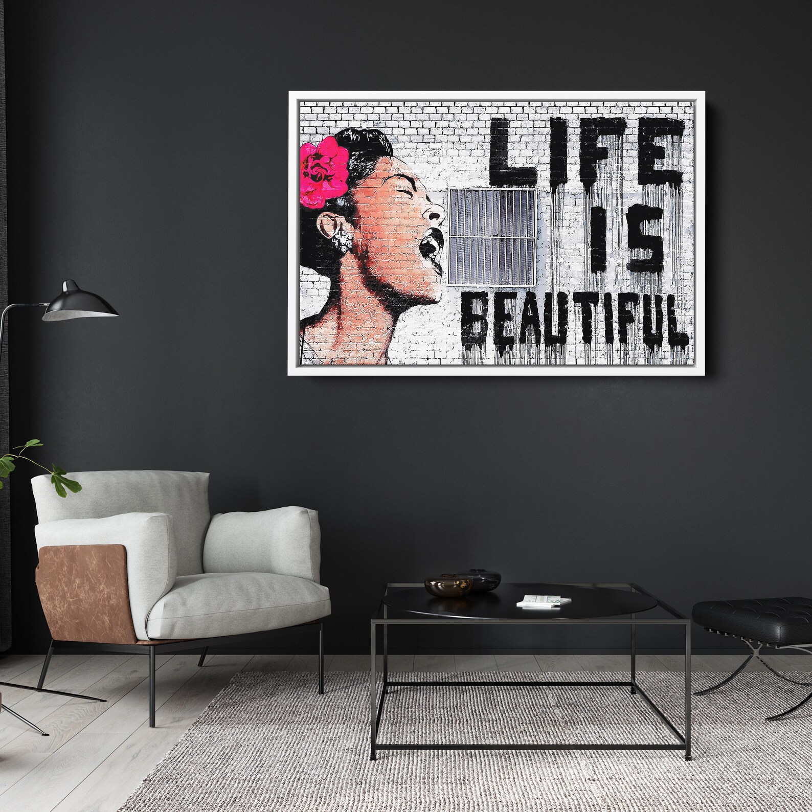 Banksylife is Beautiful Canvas banksy Poster modern ART Etsy