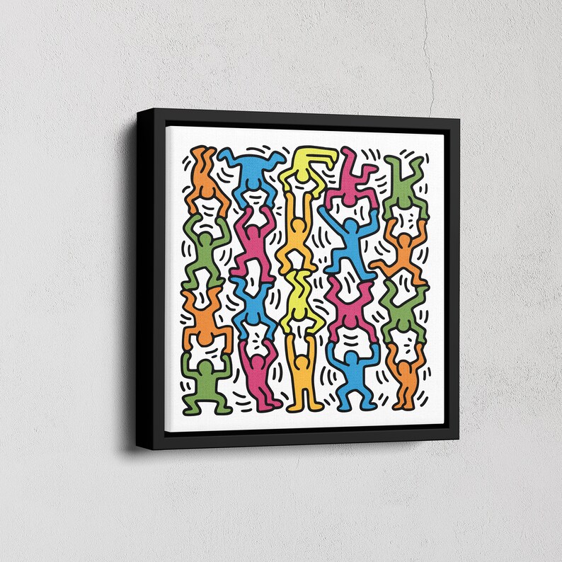 Keith Haring Canvas Artwork Keith Haring Wall Art Extra Etsy