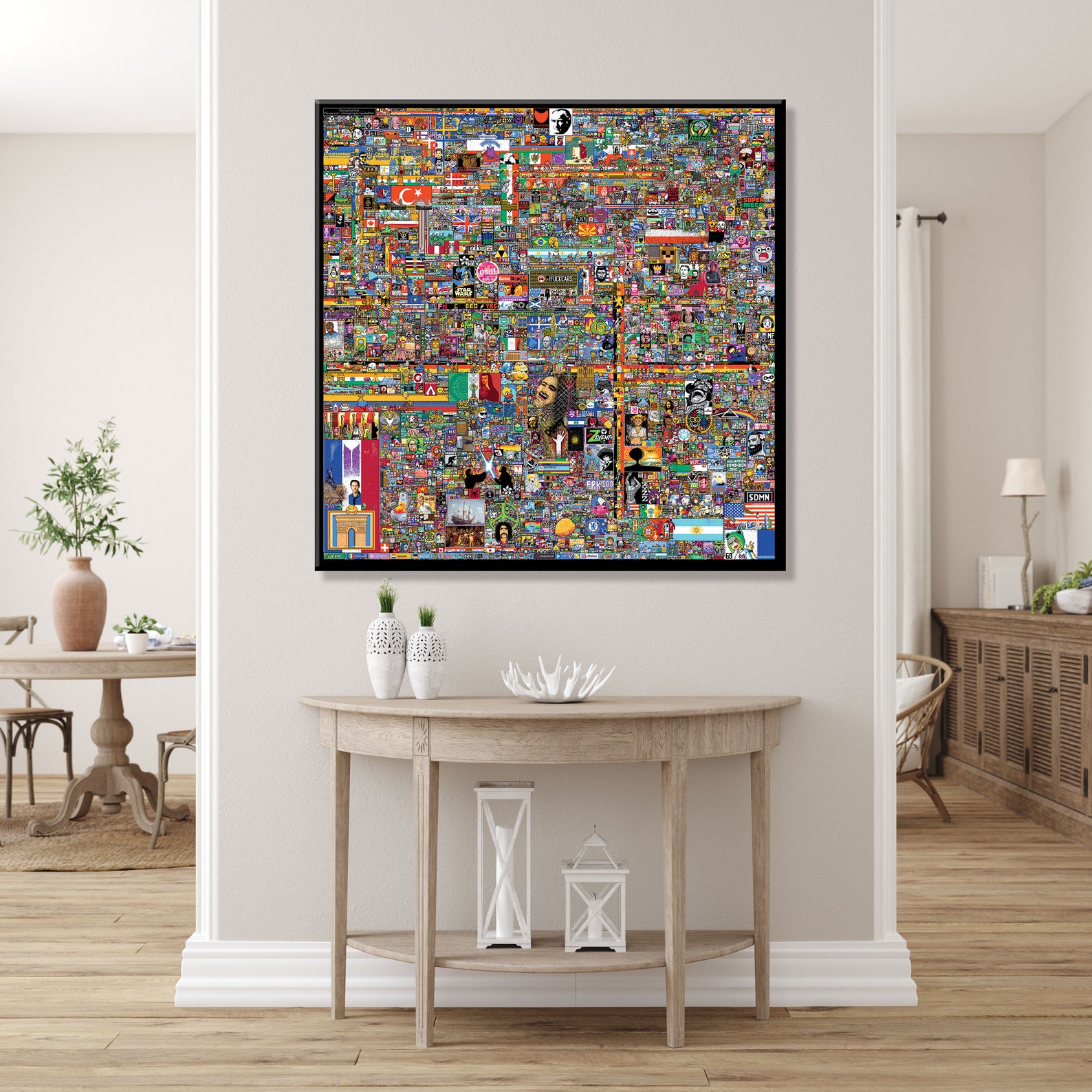 Reddit R/place 2022 Canvas Final Image Canvas Print Game Etsy