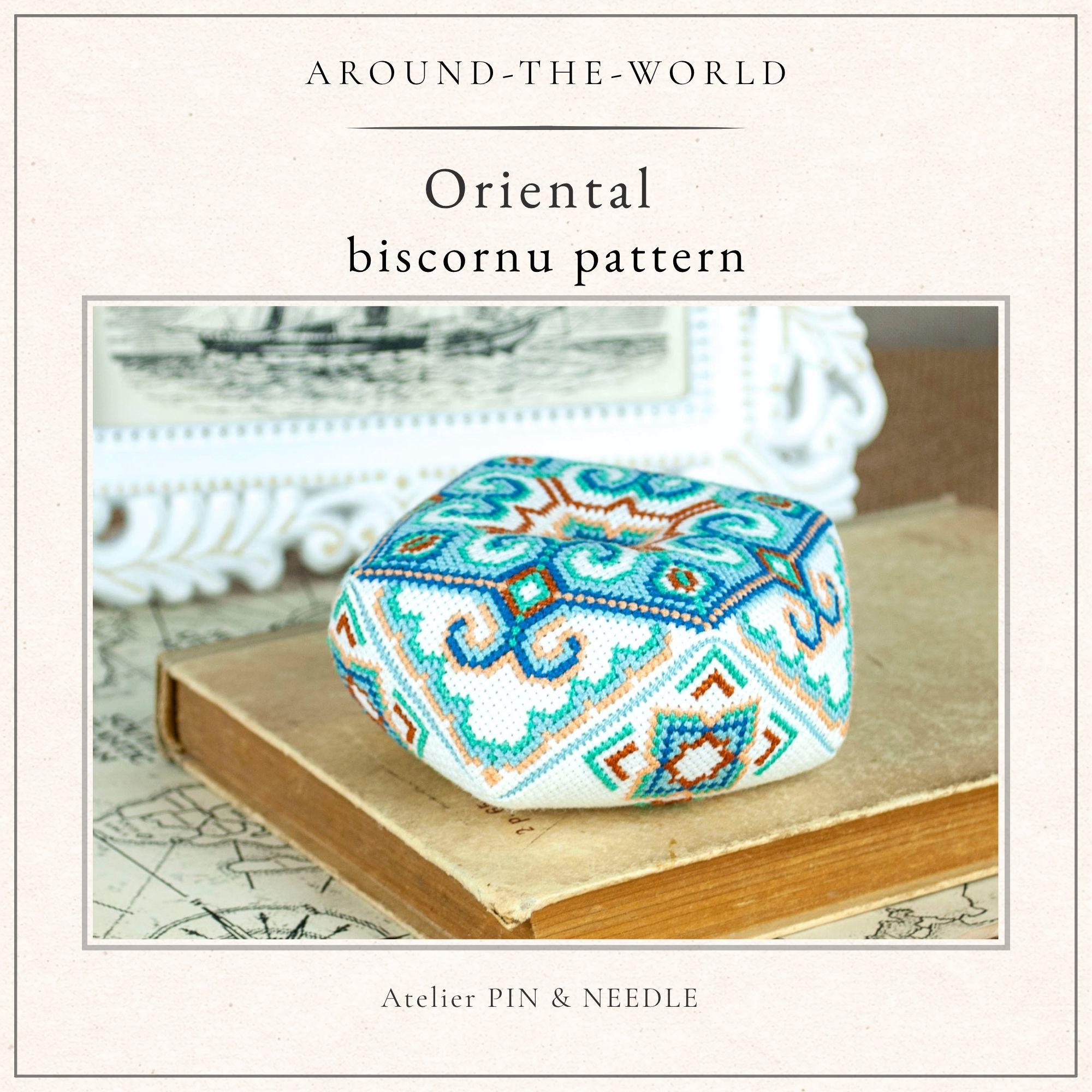 Cross Stitch Pattern Oriental Biscornu Around the World Collection