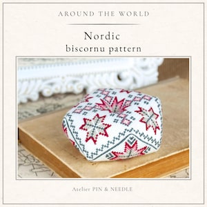 Cross stitch pattern Nordic biscornu Around the World collection PDF download