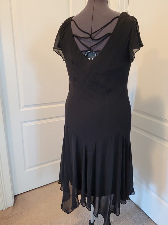 beautiful beaded black party dress - image 2