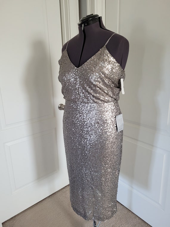 New beautiful champagne sequence dress