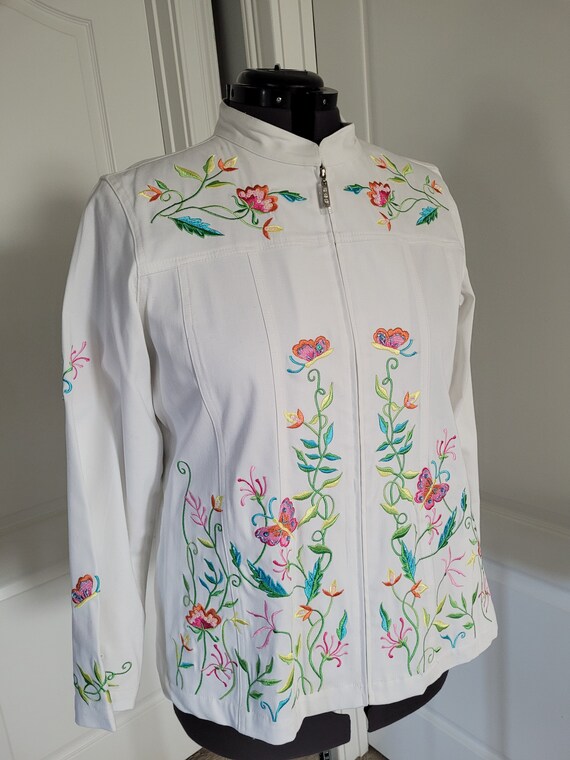 White embroidered jacket