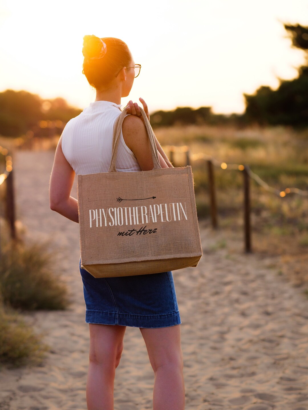 GJTIM PT Geschenk-Tasche Für Physiotherapeuten – 23x17x5 Cm, Segeltuch Mit Reißverschluss | Motiv 'You're Doing Gait', Als Make-up- Oder Kosmetiktasche Nutzbar