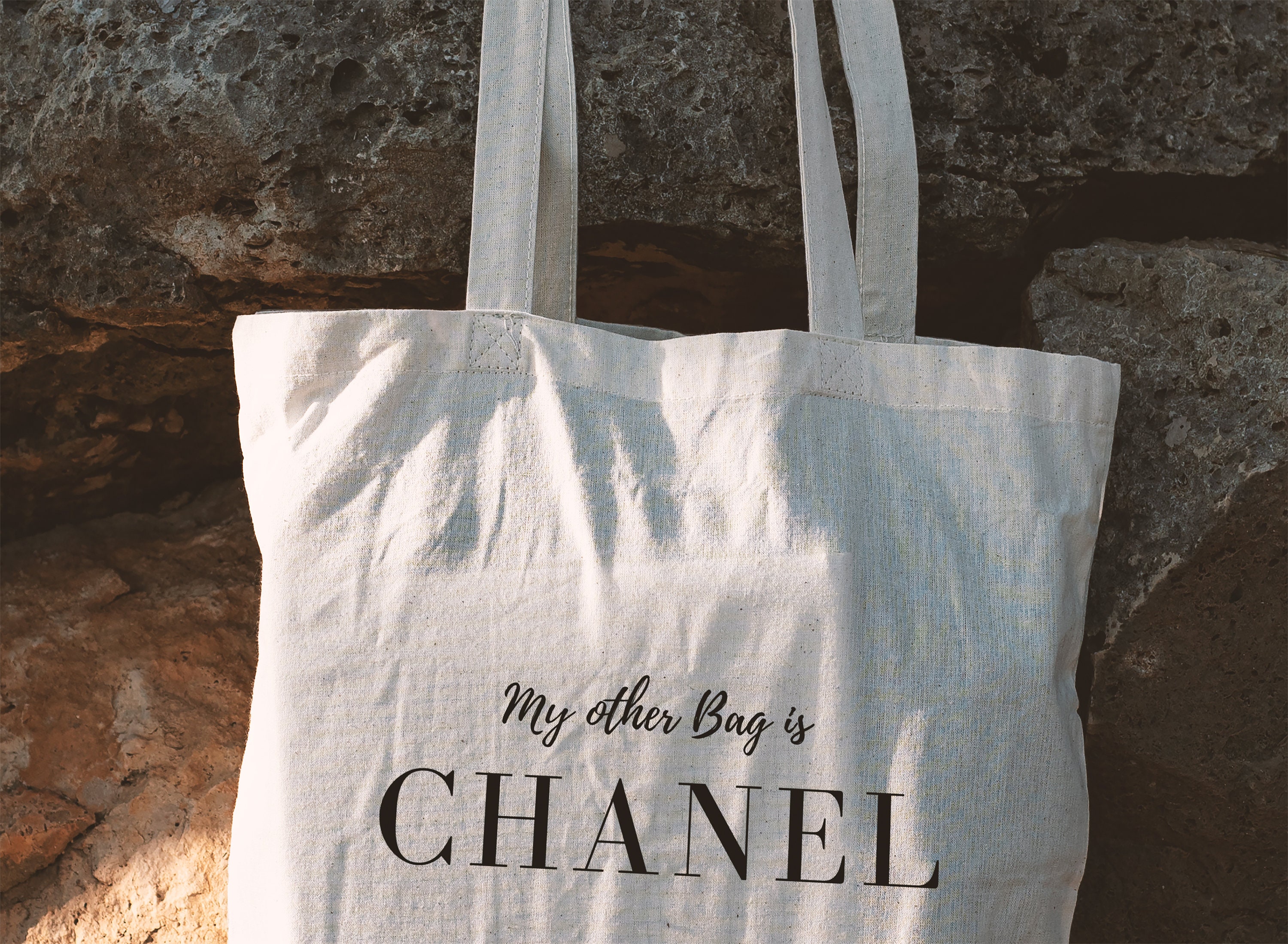 My Other Bag is Chanel Jutebeutel Stoffbeutel Baumwolle 