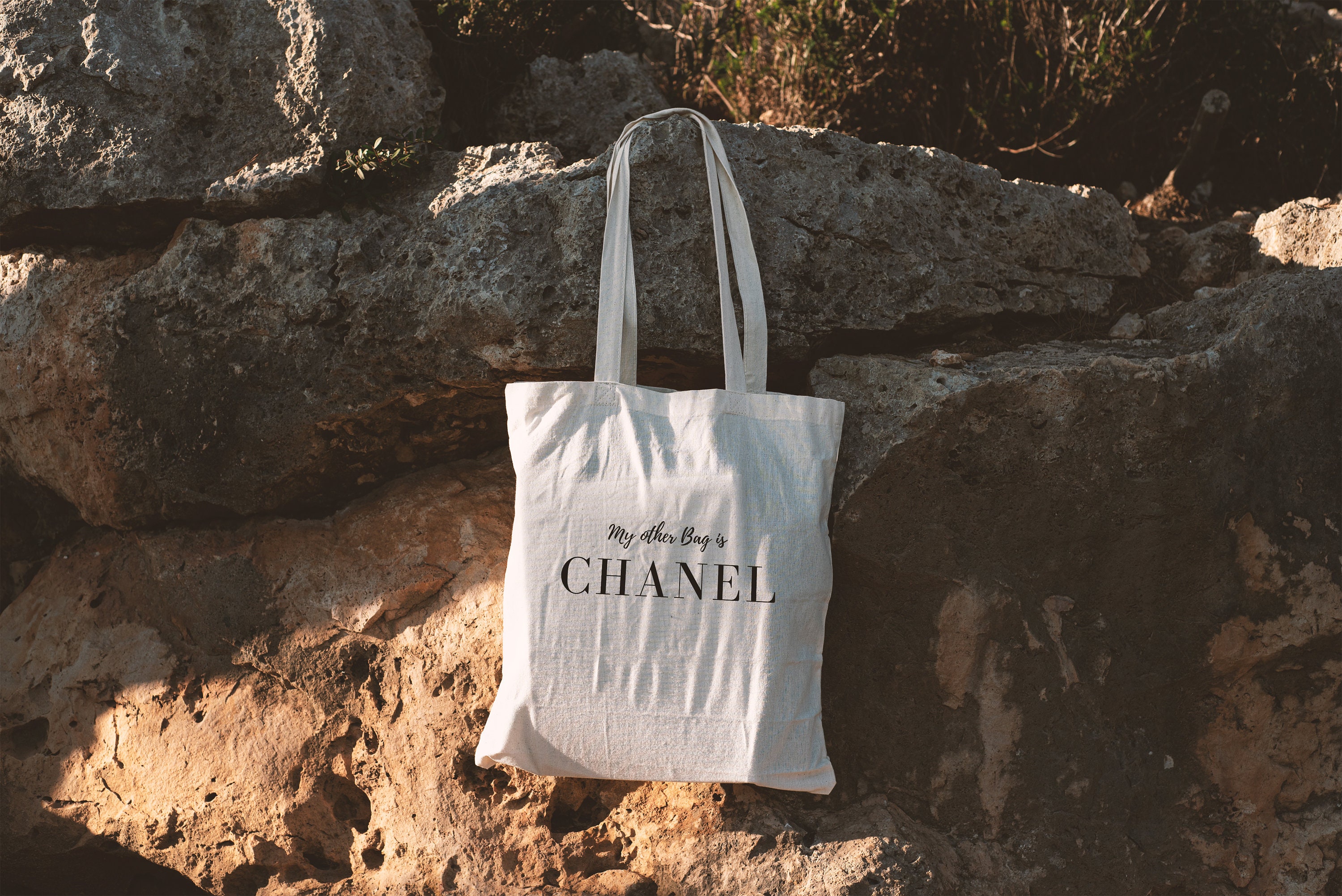 My Other Bag is Chanel Jutebeutel Stoffbeutel Baumwolle 