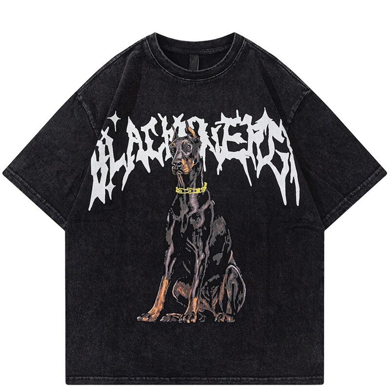 Cool Doberman Dog Graphic Tshirt Unisex Oversized Washed Etsy