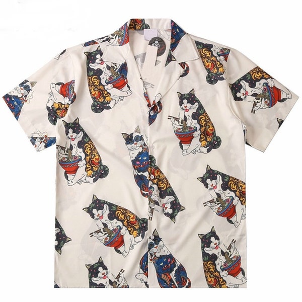 Hawaiian Cat Shirt Etsy