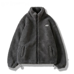 Fleece Fluffy Winter/autumn Warm Hooded Jacket Full Zip - Etsy