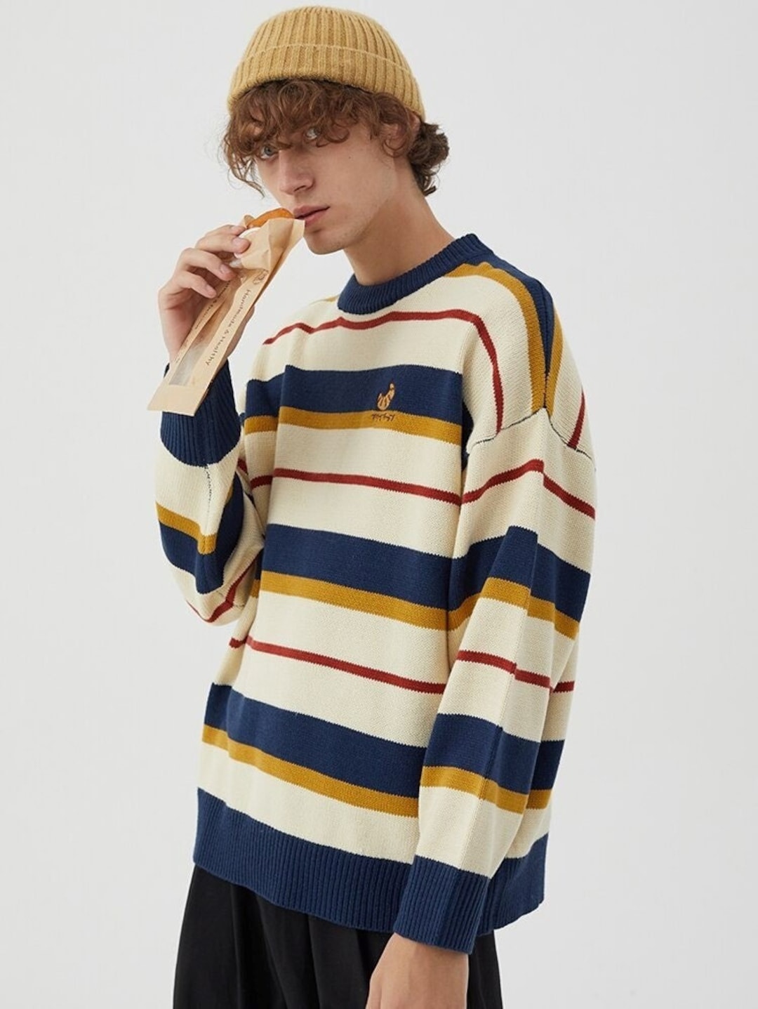 Mona Knit Stripe Pullover Sweater
