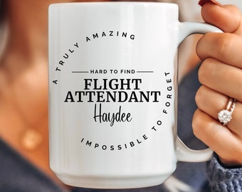 FLIGHT ATTENDANT Gift Mug, Stewardess Gift, Personalized Gifts for Women and Men, Birthday Gifts, Appreciation Gifts, Thank You Gift