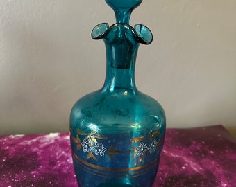 Blue Decanter with GOLD details