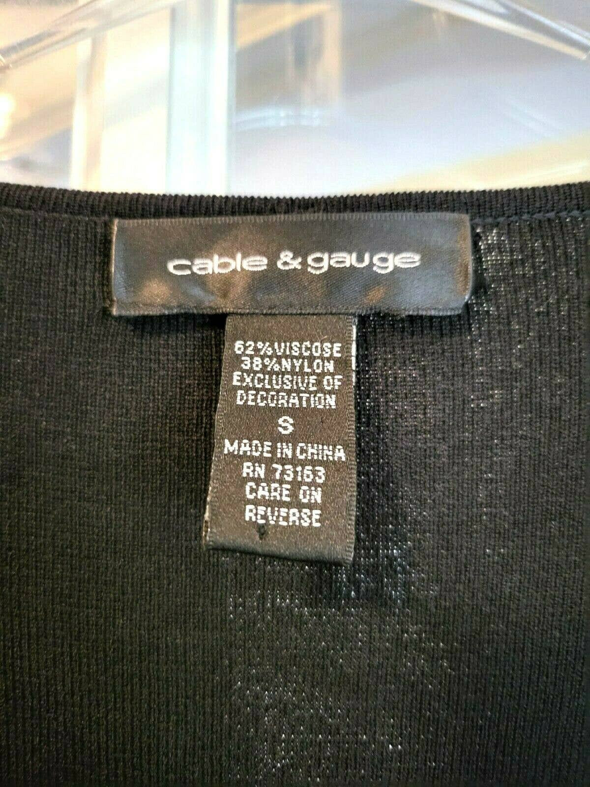 CABLE and GAUGE Elegant SWEATER Black 