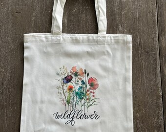 Wildflower tote bag