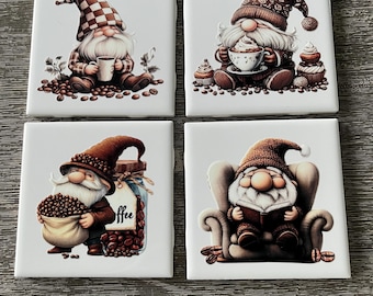 Coffee Gnome Coaster Set