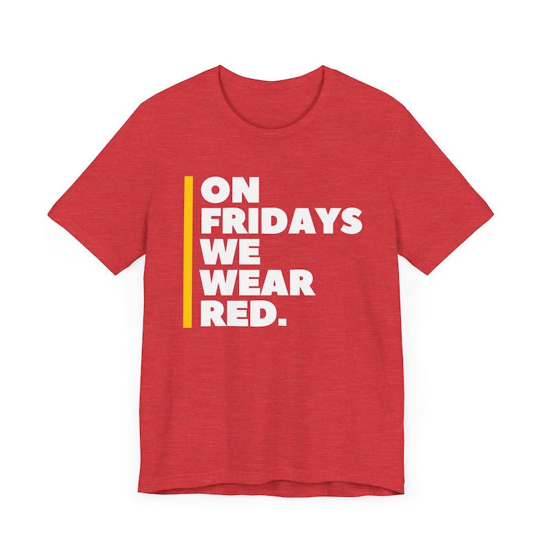 Red Friday KC Chiefs Shirt, Unisex Gameday Tee image 4