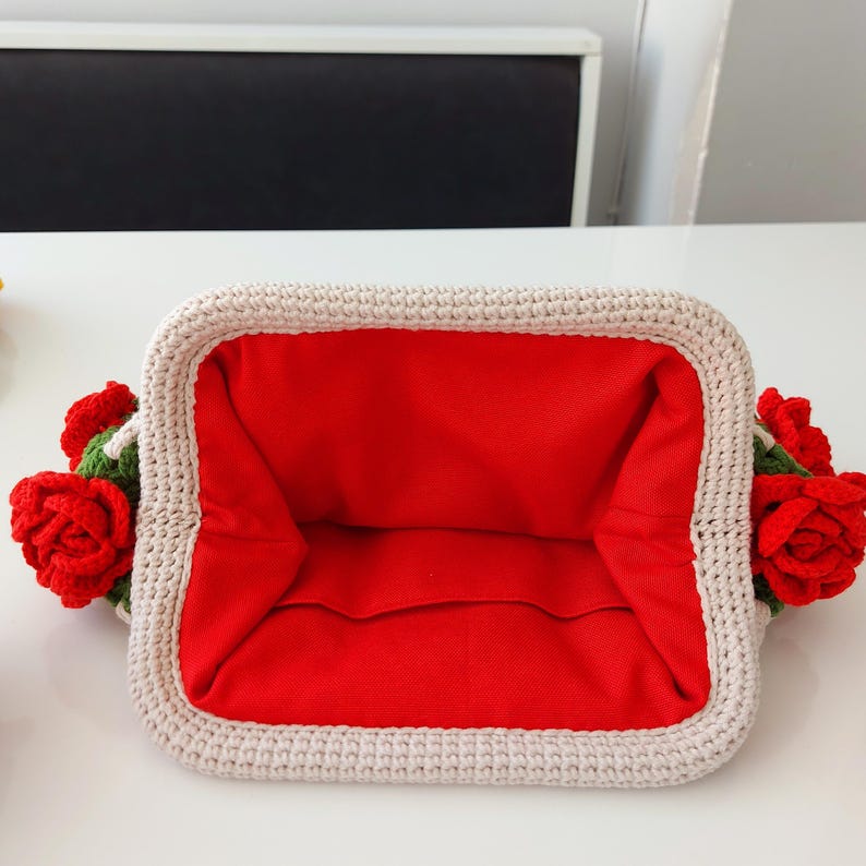 Handmade Sunflower Crochet Clutch Bag: Granny Square Purse, Gift for- her, Galentine's Day Gifts Bag image 7