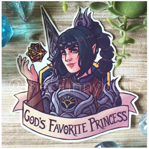 Baldur's Gate 3 Shadowheart "God's Favorite Princess" Sticker