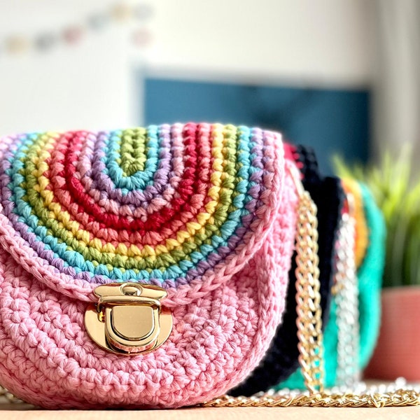 Rainbow mini satchel bag pattern