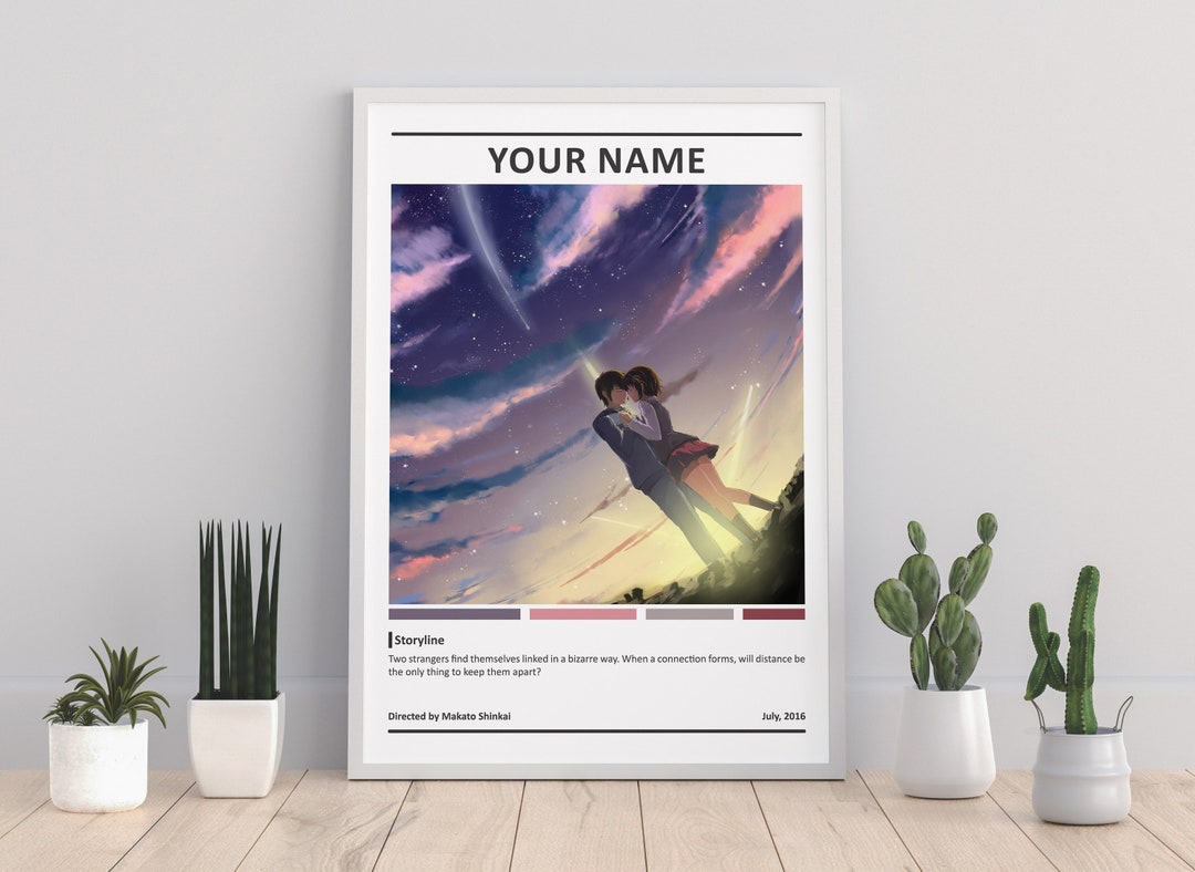 Kimi No Na Wa your Name Anime Movie Poster Your Name Poster Etsy