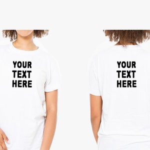 Personalised Printed text unisex hoodie sweatshirt tshirt