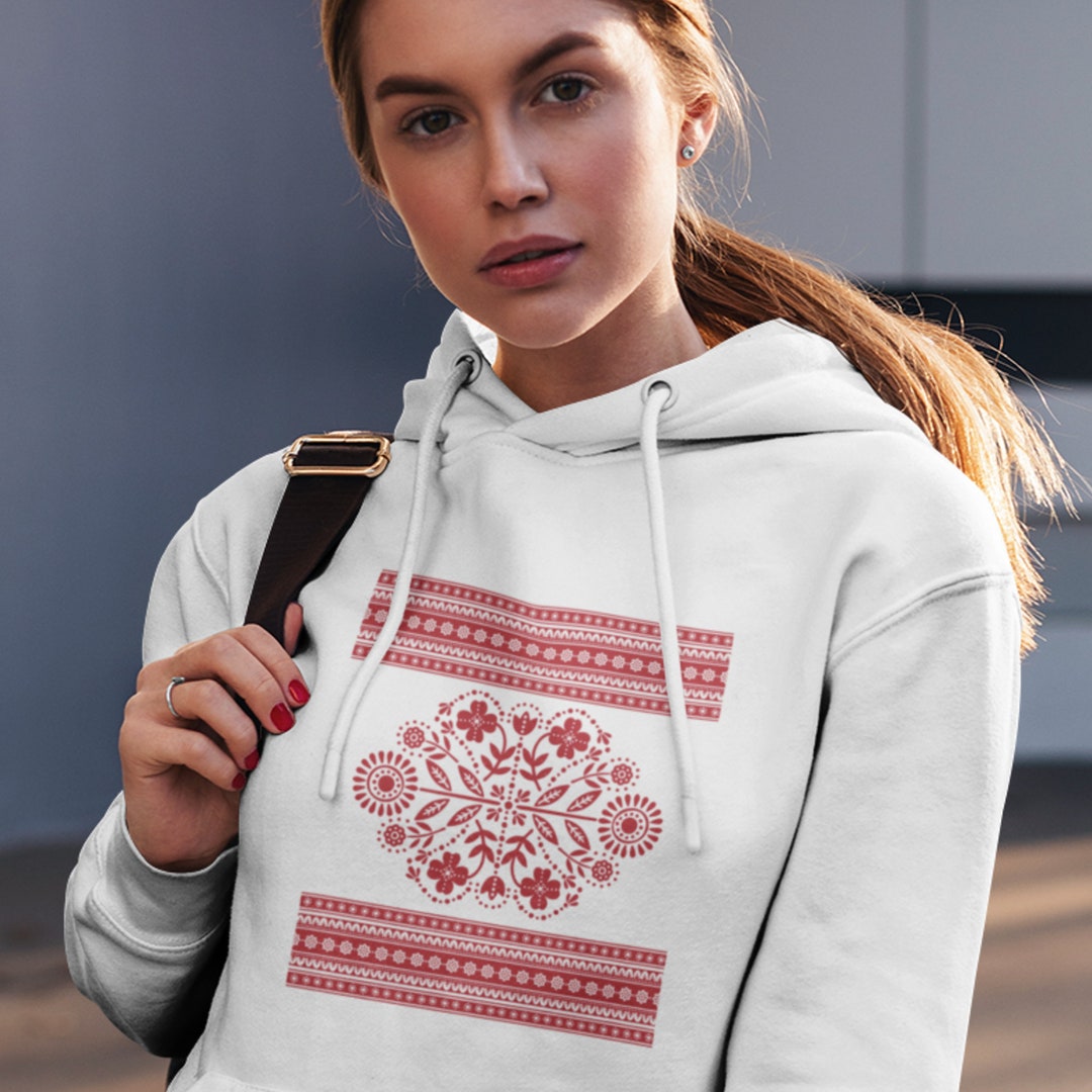 Scandinavian Folk Art Vintage Folk Art Gift Scandinavian Sweater Nordic