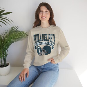 Philadelphia Established 1933 Crewneck Sweatshirt, Vintage Sportswear, Unisex Pullover, Gift for Sports Fans, Casual Wear