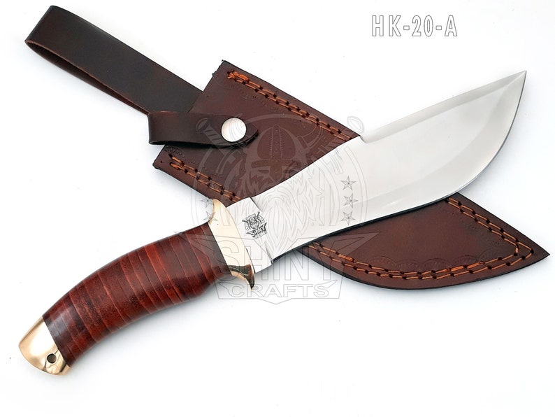 13 Large Handmade Razorback Knife, Fixed Blade Knife, Full Tang Bowie Knife, Hunting