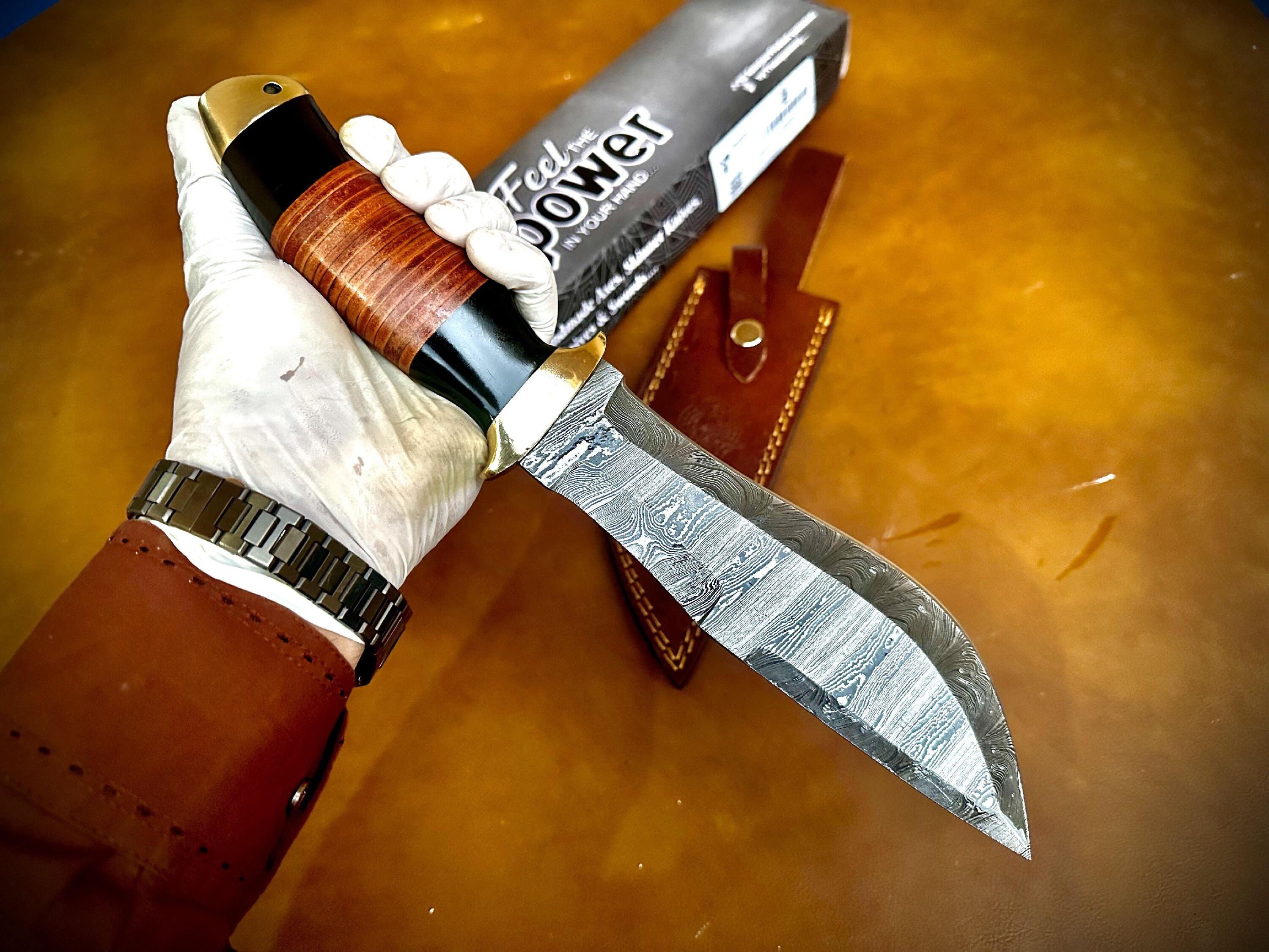 13 Large Handmade Razorback Knife, Fixed Blade Knife, Full Tang