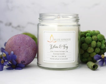 Lilac and Fig Scented Candle l Lilac Scented Candle l Floral Scented Candle l Spring Candle l Candle Gift l Non-Toxic Candle l Jar Candle