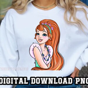 Princess 1PNG files Sublimation Princess Design Hand Drawn for Shirt Cup Cartoon character clipart Digital Instant download