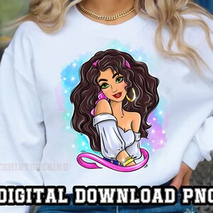 Princess 1PNG files Sublimation Princess Design Hand Drawn for Shirt Cup Cartoon character clipart Digital Instant download