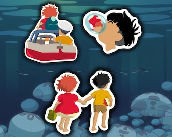 Ponyo and Sosuke | Studio Ghibli Sticker Set