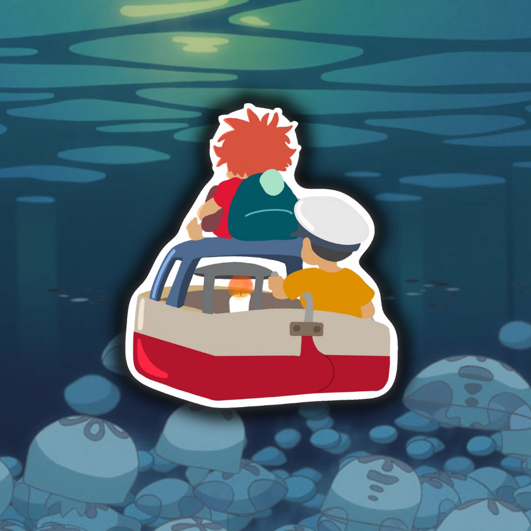 Ponyo and Sosuke | Studio Ghibli Sticker Set - Etsy
