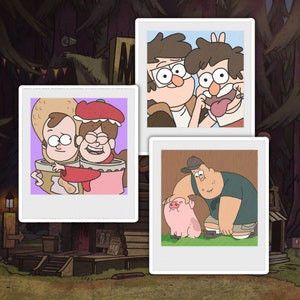 Gravity Falls Polaroids | Dipper, Mabel, Stan, Ford, Soos, Waddles
