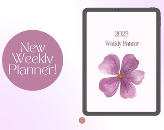 2023 Weekly Planner - Digital or printable - Purple Spring Season