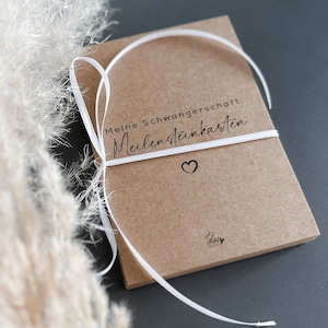 Meilensteinkarten Schwangerschaft | Kraftpapier | 32 Karten | inkl. Box