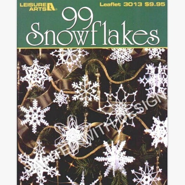 Vintage 99 Snowflakes, Crochet Patterns, Christmas, Xmas, Holiday, Tree Decorations, Trimming, Ornaments, PDF Instant Download, Almost Free