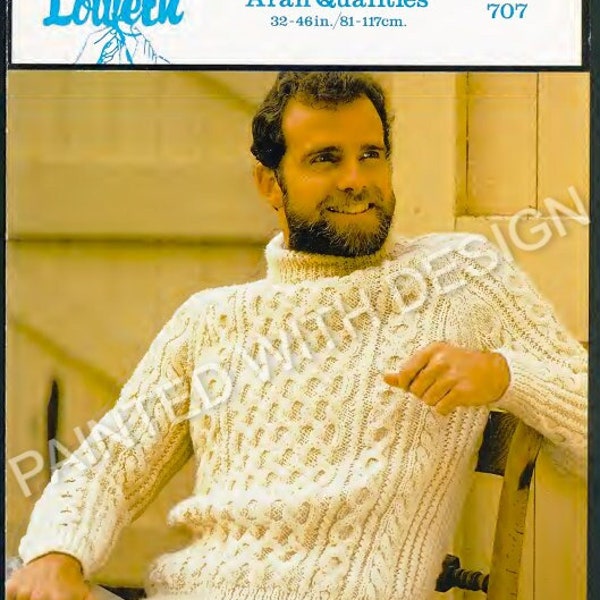 Men's Sweater, Cable Sweater, Jumper, Pullover, Knitting Pattern, PDF Instant Download, Almost Free