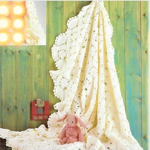 PDF Crochet Pattern Baby Shawl Motifs Blanket Afghan Christening Heirloom Lacy Download Etsy Canada