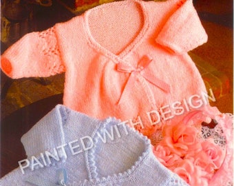 Baby Wrapover Coat Knitting Pattern, Baby Sweater, Baby Coat, Baby Wrapover, PDF Instant Download, Almost Free