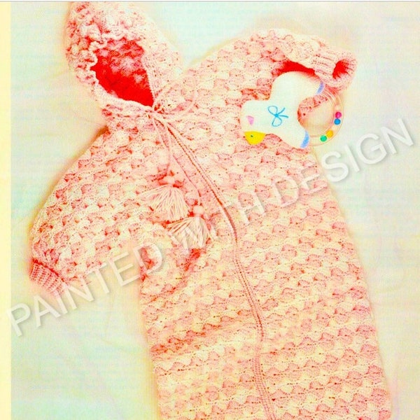 Baby Bunting Bag, Cocoon, Baby Sleeping Bag, Knitting Pattern, PDF Instant Download, Almost Free