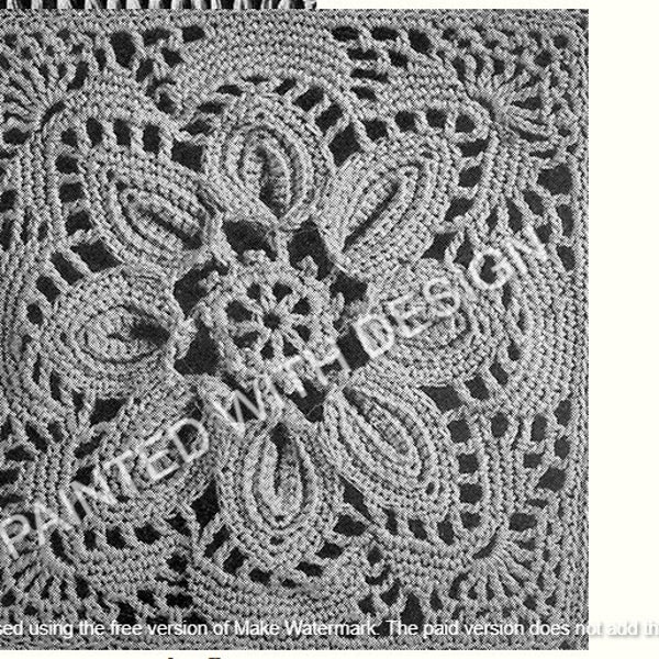 Vintage Puritan Bedspread Crochet Pattern, County Clare, Calla Lily, 1940 Afghan, Blanket, Crochet Cotton PDF Instant Download, Almost Free