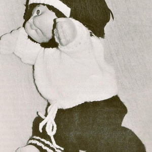 Strickanleitung für Kleidung für Cabbage Patch Puppen, Jogginganzug und Stirnband für Jungen und Mädchen, PDF-Sofortdownload