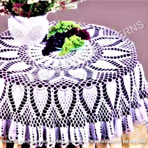 DIY Crochet Pattern / Pineapple Table Topper / Digital Pattern Etsy