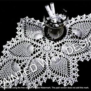 Pineapple Doily, Table Doily, Crochet Doily, Vintage Crochet Pattern, PDF Instant Download, Almost Free