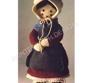 Grandma Doll, Granny, Grandma, Grandmother Doll Knitting Pattern, 18" Tall, PDF Instant Download, Almost Free