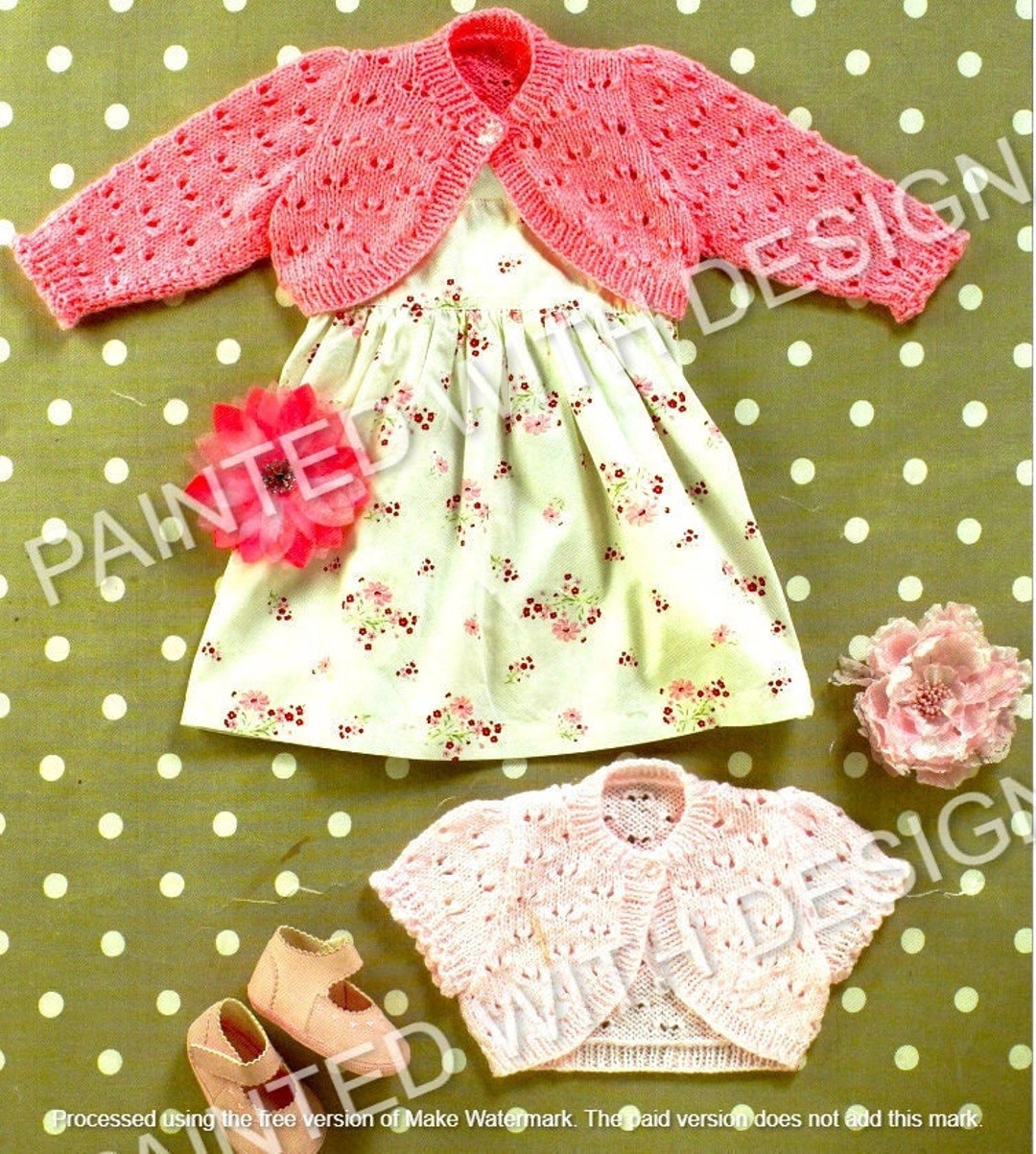 Baby, Girls, Toddler and Child Bolero Knitting Pattern, 0-6 Yrs, Long ...