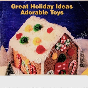 Gingerbread House, Christmas House, Holiday House, Xmas, Crochet Pattern, PDF Instant Download, Almost Free